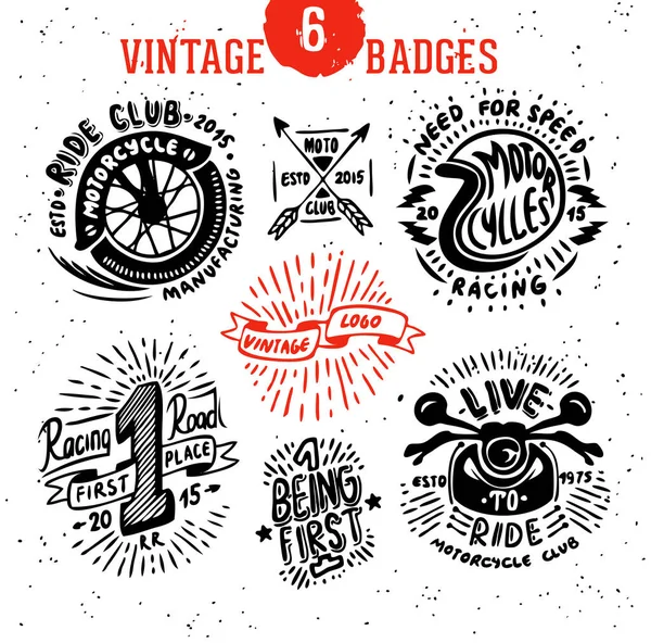 Vintage Badges Templates Simply Vector Illustration — 스톡 벡터