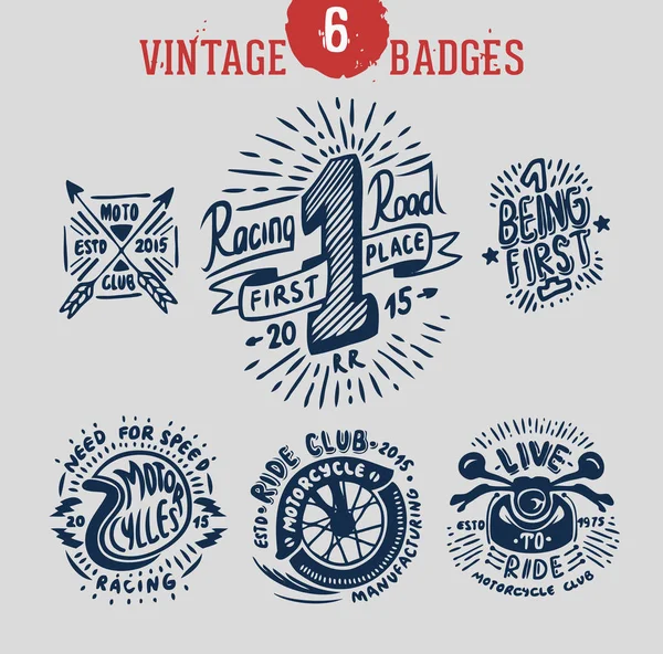 Vintage Badges Templates Simply Vector Illustration — 스톡 벡터