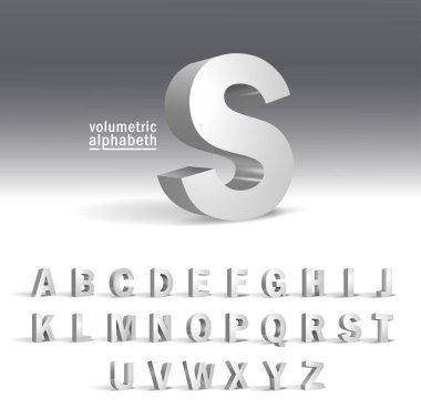 3d alfabe şablonu. Volumetrik alfabe tasarımı