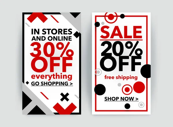 Sale Banners Sale Discounts Vector Poster Illustration — Stock Vector