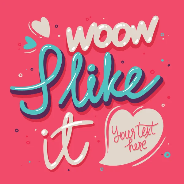 Woow Quote Vector Illustration — стоковый вектор