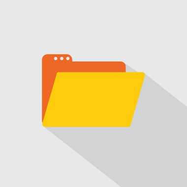 Gölgeli açık klasör simgesi