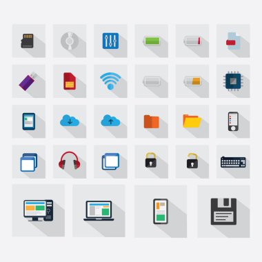 örümcek ağı app için teknoloji Icons set