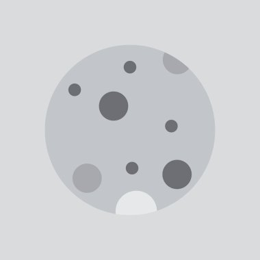 ay renk simgesi. Gün kez gösterilmiştir. Dolunay