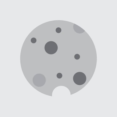 ay simge. Gün kez gösterilmiştir. Dolunay