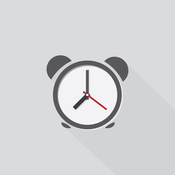 Icono del reloj despertador con la sombra — Vector de stock