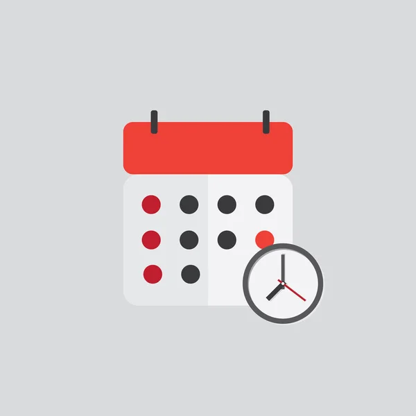 Χρώμα εικονίδιο του ημερολογίου Υπενθύμιση ώρας — Διανυσματικό Αρχείο