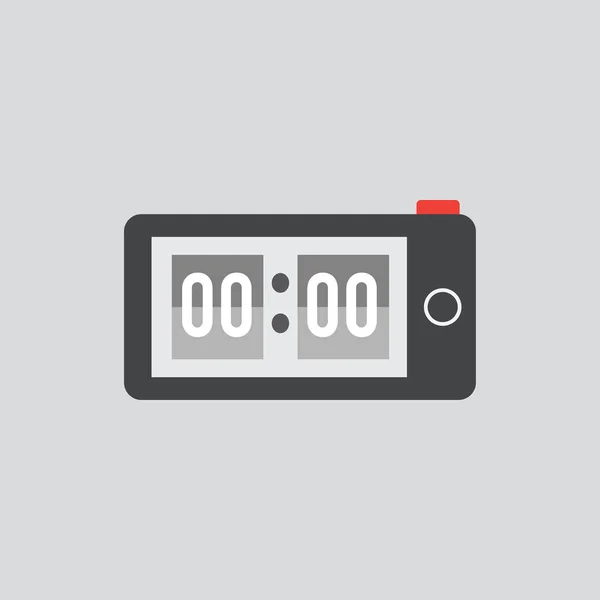 Icono del reloj, diseño plano — Vector de stock