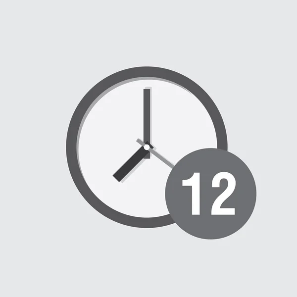 Icono del reloj. horas de trabajo. diseño plano de estilo — Archivo Imágenes Vectoriales