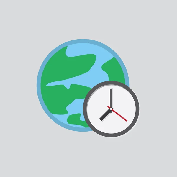 Earth-ikonen med en påminnelse — Stock vektor