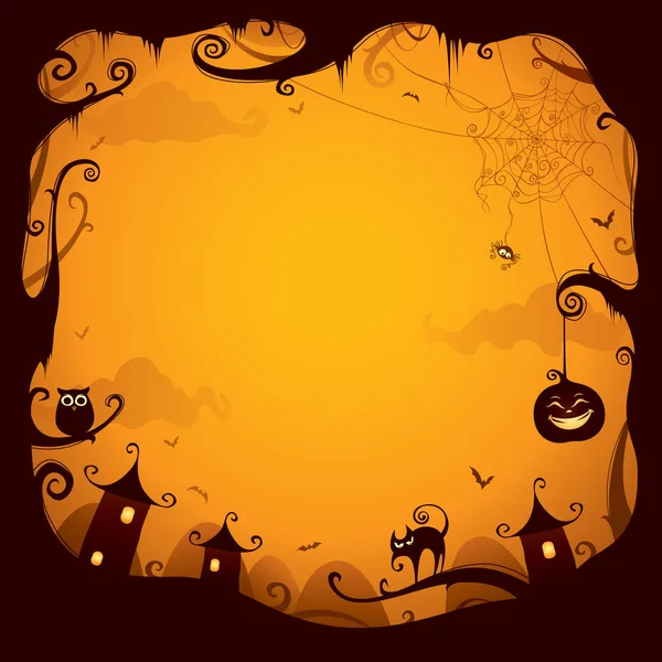 Conception de cadre Halloween — Image vectorielle
