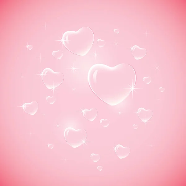 Hjärtformade bubblor — Stock vektor