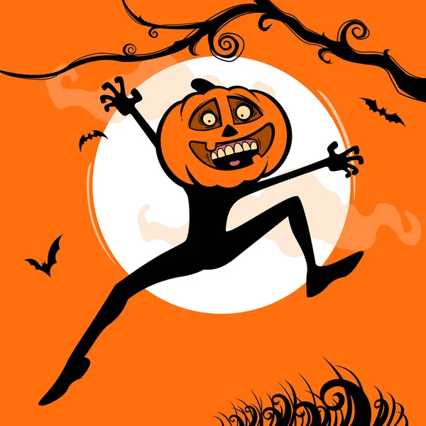 Jumping jack lantern — Stock Vector