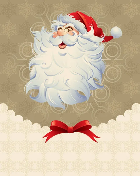Babbo Natale banner sorridente — Vettoriale Stock