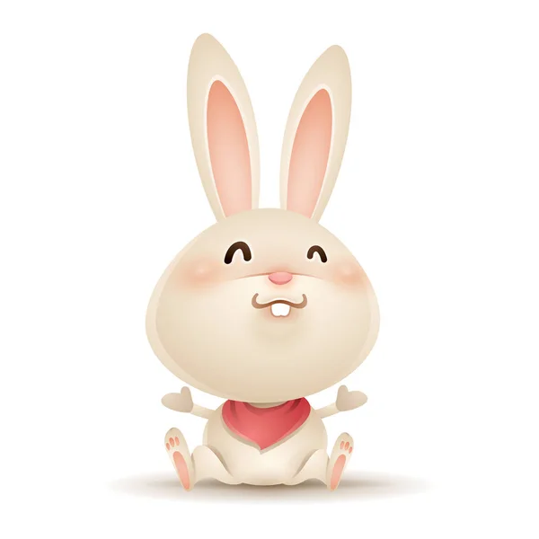 Easter bunny feeling excited — Stock Vector