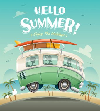 yolda turist otobüs