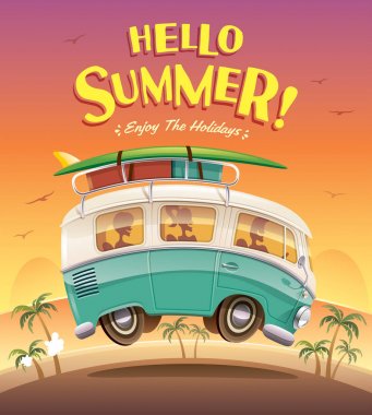 yolda turist otobüs