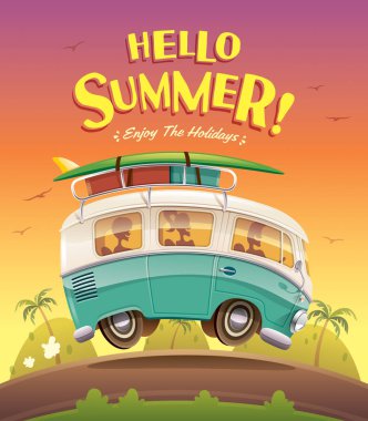 yolda turist otobüs