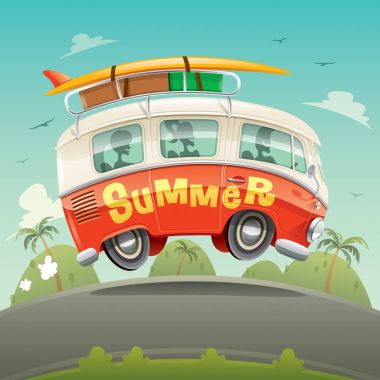 yolda turist otobüs