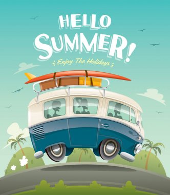 yolda turist otobüs