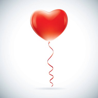 kırmızı balon ile tebrik kartı