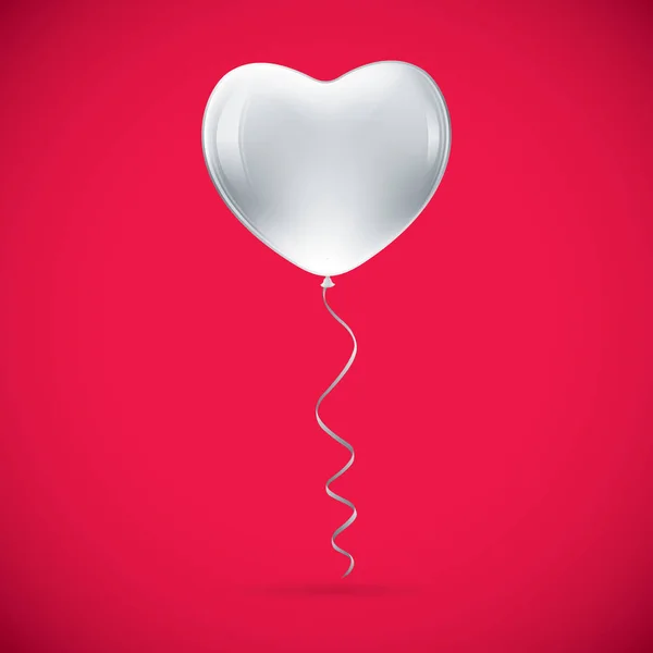 Carte de vœux avec ballon blanc — Image vectorielle