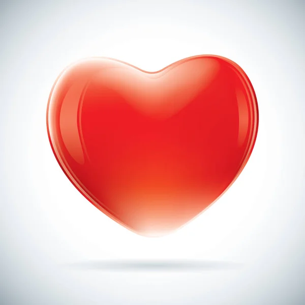 Вітальна листівка з великим червоним серцем — стоковий вектор