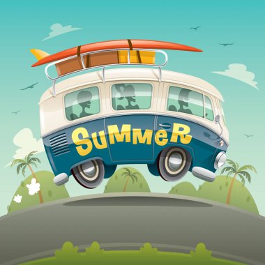 yolda turist otobüs