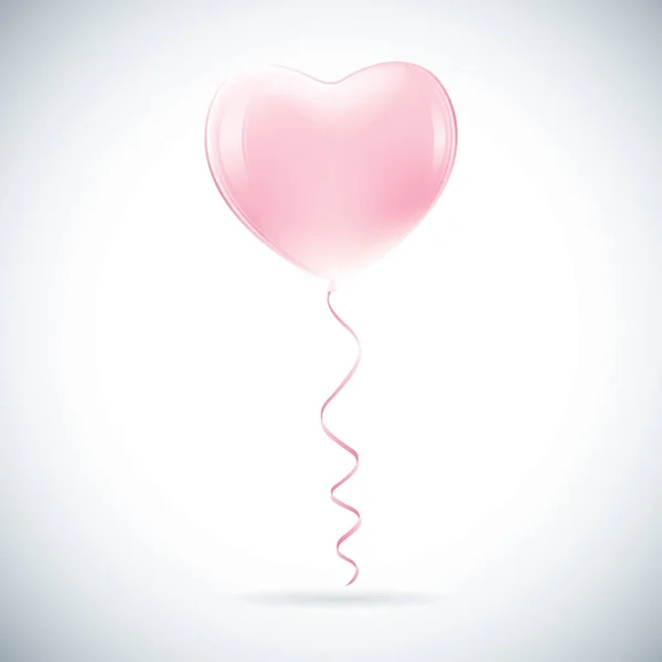 Carte de vœux avec ballon rose — Image vectorielle