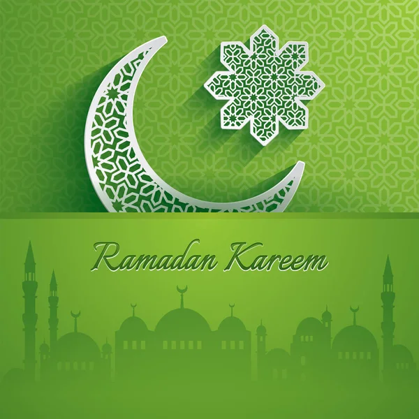 Ramadã cartão de saudação — Vetor de Stock