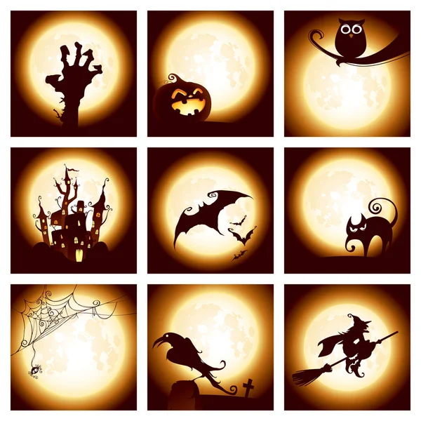 Meghívó halloween elemekkel — Stock Vector