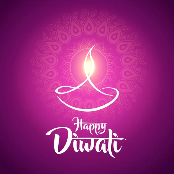 Το Diwali diya Καντήλι — Διανυσματικό Αρχείο