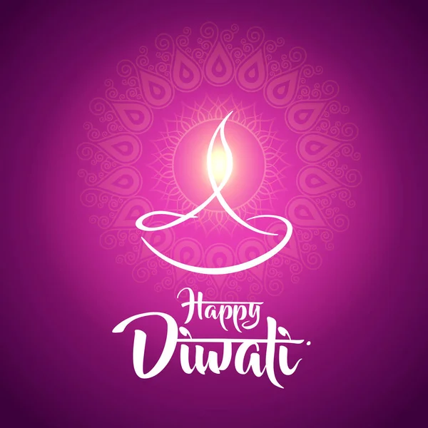 Diwali diya olielamp — Stockvector