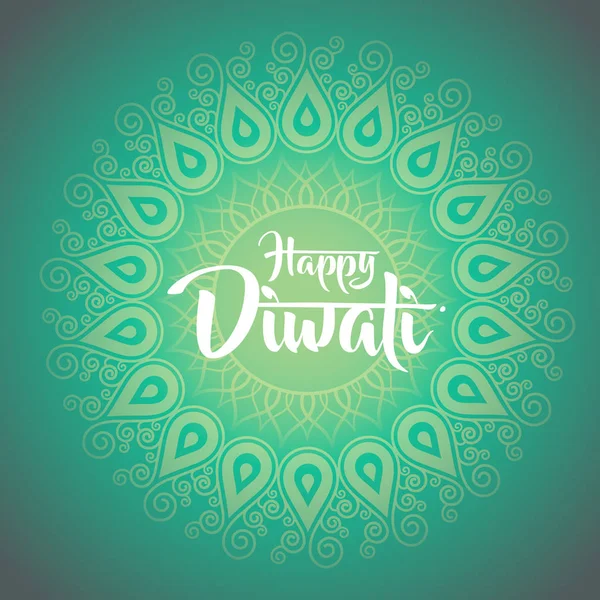 Conception de texte Happy Diwali — Image vectorielle