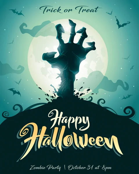 Fiesta de Halloween Zombie . — Vector de stock