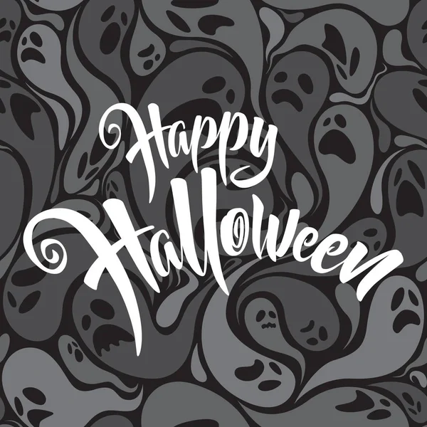Fröhlicher Halloween-Schriftzug — Stockvektor
