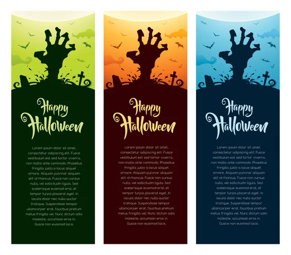 Banderas verticales de Halloween — Archivo Imágenes Vectoriales