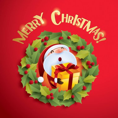 Noel Baba ve Noel çelenk