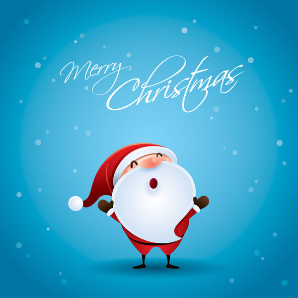 Санта-Клаус в рождественской снежной сцене
