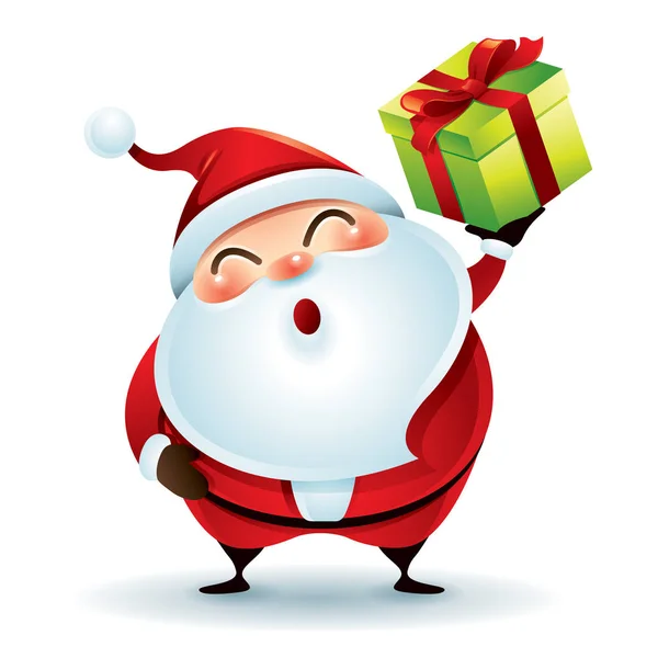 Babbo Natale Dare regalo di Natale — Vettoriale Stock