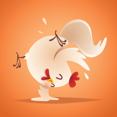 cartoon funny rooster clipart