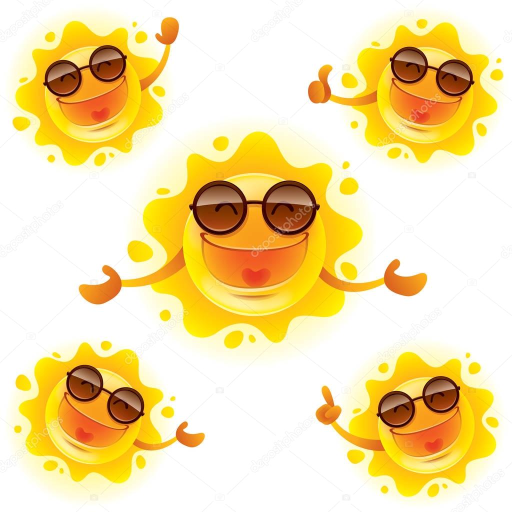  happy sun in sunglasses  background