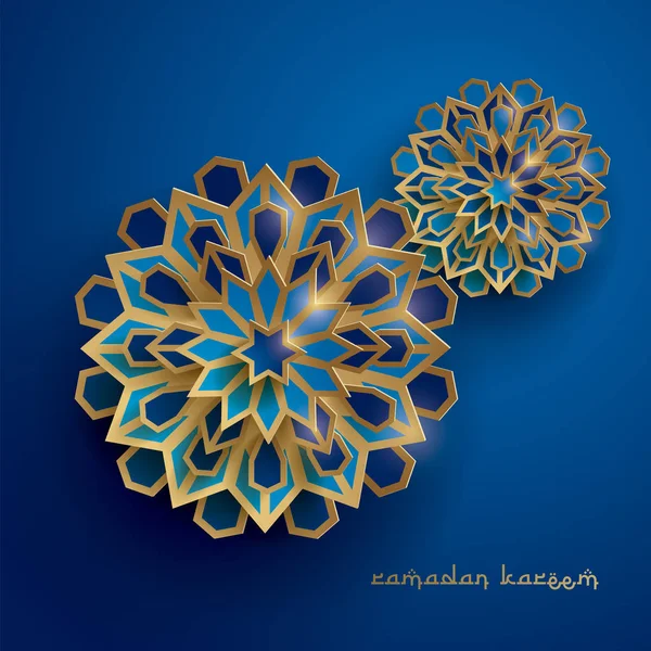 Flores abstractas de geometría ramadán — Vector de stock