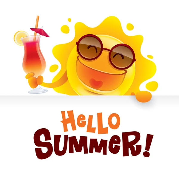 ¡Hola Summer! tarjeta — Vector de stock