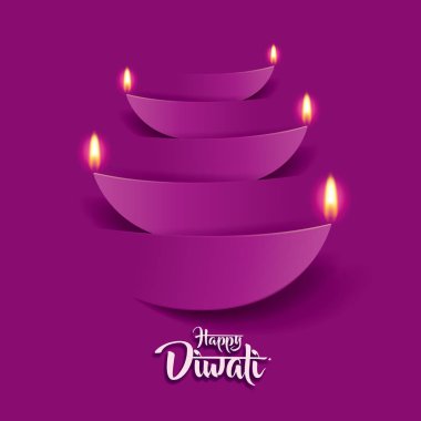 Mutlu Diwali kağıt grafik