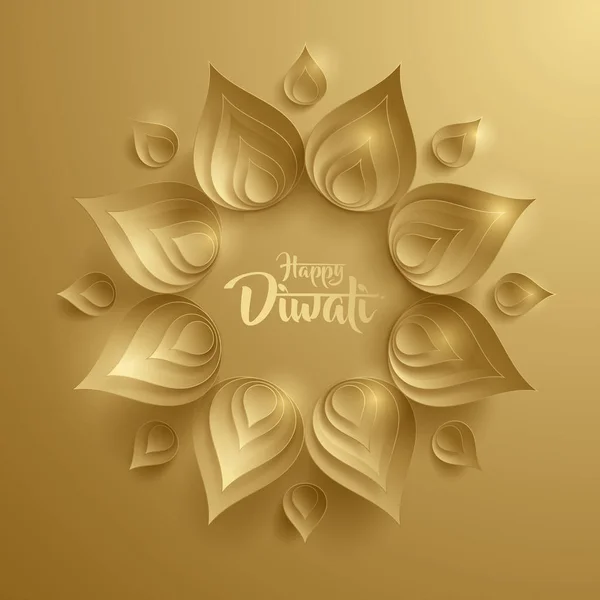 Happy Diwali Paper afbeelding — Stockvector