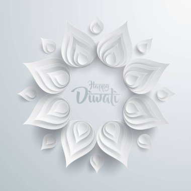 Mutlu Diwali kağıt grafik