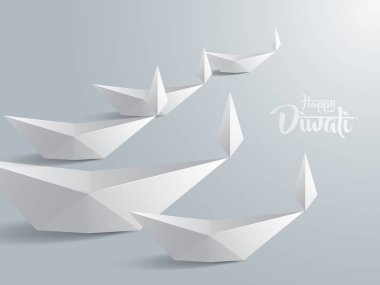 Mutlu Diwali kağıt grafik