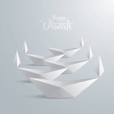 Mutlu Diwali kağıt grafik