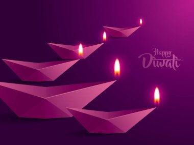 Mutlu Diwali kağıt grafik